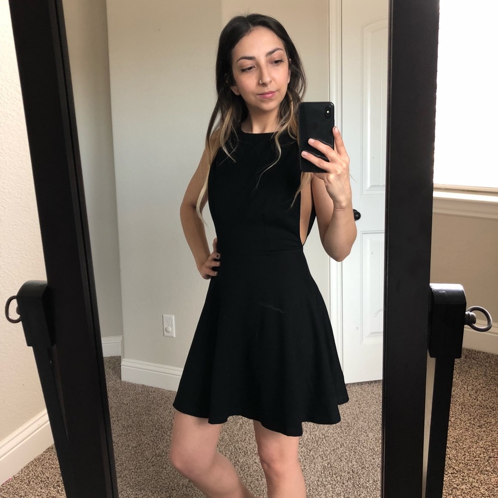 AMERICAN APPAREL Black Skater Dress
